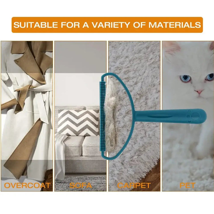 Pet Hair Remover Brush Portable Silicone Double Side Pet Hair Brush Sweater Cleaner Wool Coat Grooming Brush Tool Pet
