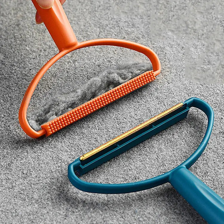 Pet Hair Remover Brush Portable Silicone Double Side Pet Hair Brush Sweater Cleaner Wool Coat Grooming Brush Tool Pet