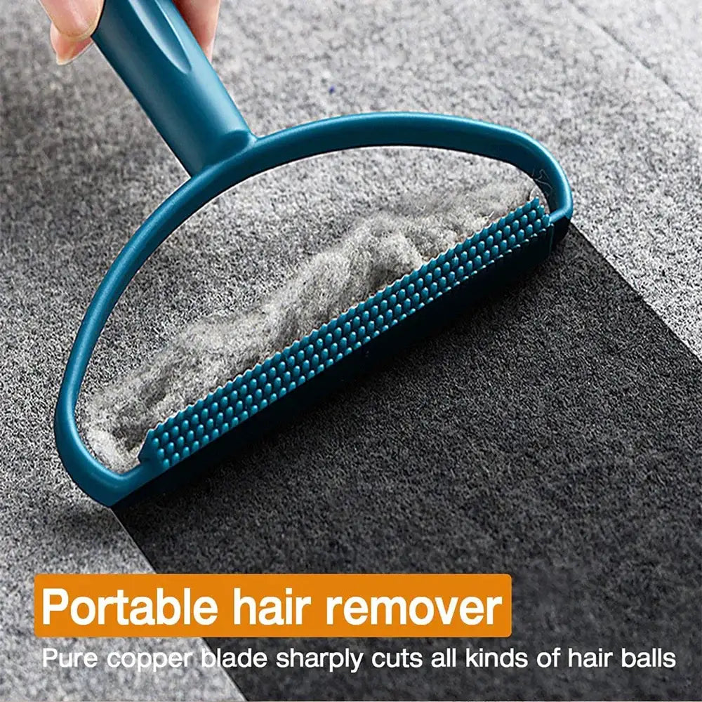 Pet Hair Remover Brush Portable Silicone Double Side Pet Hair Brush Sweater Cleaner Wool Coat Grooming Brush Tool Pet