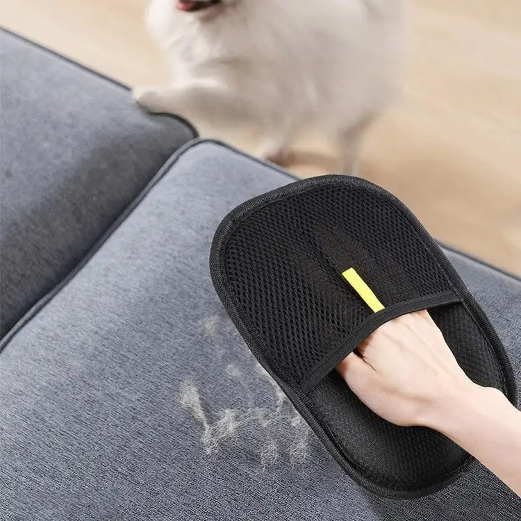 Pet Hair Remover Portable Washable Clothes Hair Dehairing Gloves Pet Cleaning Products Pet Accessories - Black