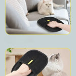 Pet Hair Remover Portable Washable Clothes Hair Dehairing Gloves Pet Cleaning Products Pet Accessories - Black