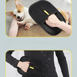 Pet Hair Remover Portable Washable Clothes Hair Dehairing Gloves Pet Cleaning Products Pet Accessories - Black