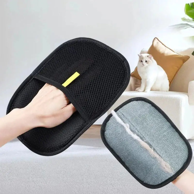 Pet Hair Remover Portable Washable Clothes Hair Dehairing Gloves Pet Cleaning Products Pet Accessories - Black