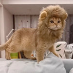 Pet Hairpiece - Humorous Lion Mane Headgear for Dogs and Cats Adjustable Costume Accessories for Fun Dress-up and Play