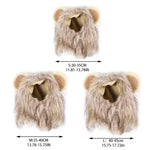 Pet Hairpiece - Humorous Lion Mane Headgear for Dogs and Cats Adjustable Costume Accessories for Fun Dress-up and Play