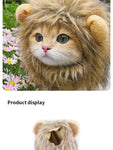 Pet Hairpiece - Humorous Lion Mane Headgear for Dogs and Cats Adjustable Costume Accessories for Fun Dress-up and Play