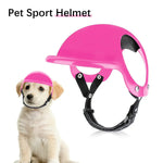 Pet Helmet Pink Dog Cat Wear Comfortable Motorbike Sports Outdoor Accessories Headwear Double Hole Adjustable Pet