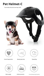 Pet Helmets,Cat Helmet,Dog Helmet-Outdoor Mini Head Protecting Safe Hat Dog Motorcycle Helmet Pet Photo Props Accessorie