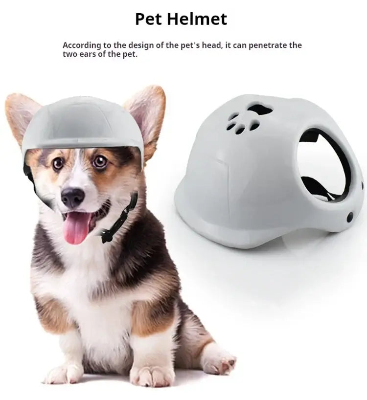 Pet Helmets,Cat Helmet,Dog Helmet-Outdoor Mini Head Protecting Safe Hat Dog Motorcycle Helmet Pet Photo Props Accessorie