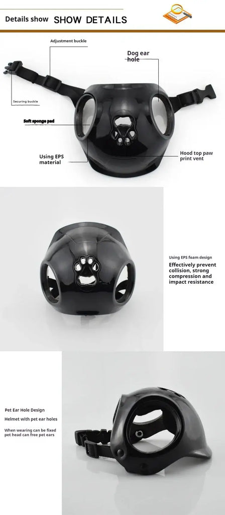 Pet Helmets,Cat Helmet,Dog Helmet-Outdoor Mini Head Protecting Safe Hat Dog Motorcycle Helmet Pet Photo Props Accessorie