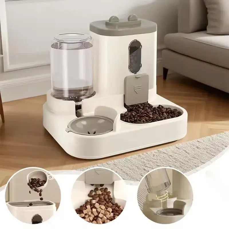 Pet large-capacity feeder integrated automatic water dispenser cat food bowl dog feeding bowl cat bowl dog bowl pet