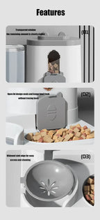Pet large-capacity feeder integrated automatic water dispenser cat food bowl dog feeding bowl cat bowl dog bowl pet