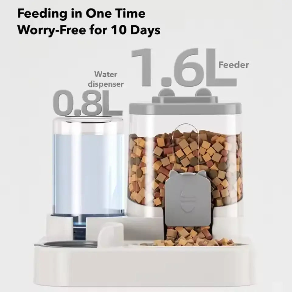 Pet large-capacity feeder integrated automatic water dispenser cat food bowl dog feeding bowl cat bowl dog bowl pet