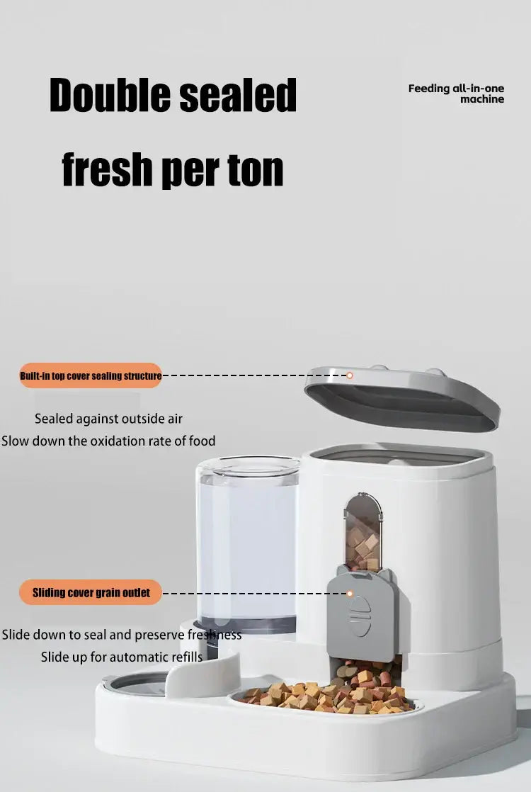 Pet large-capacity feeder integrated automatic water dispenser cat food bowl dog feeding bowl cat bowl dog bowl pet