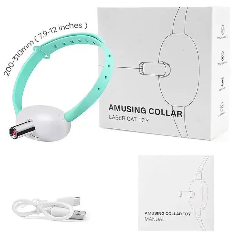 Pet laser cat teasing collar USB charging intelligent electric version adjustable size cat interactive product - 1pc
