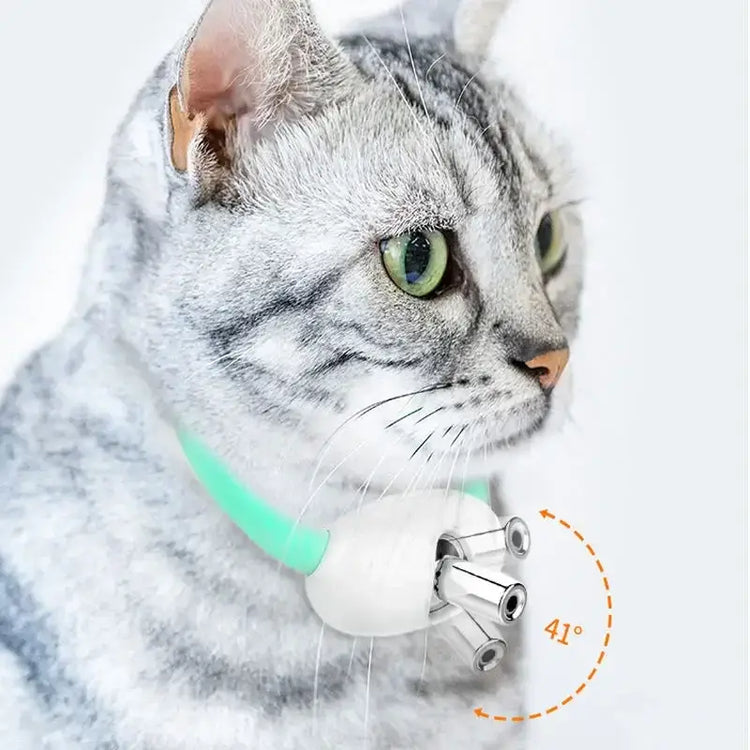 Pet laser cat teasing collar USB charging intelligent electric version adjustable size cat interactive product - 1pc