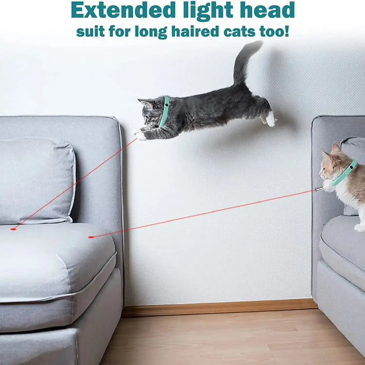 Pet laser cat teasing collar USB charging intelligent electric version adjustable size cat interactive product - 1pc