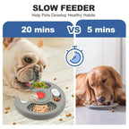 Pet licking bowl Puzzle Toy Food Dispenser Boredom Relief IQ Training Fixable Crate Anti Slip Slow Feeder Bowl For Dogs