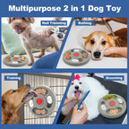 Pet licking bowl Puzzle Toy Food Dispenser Boredom Relief IQ Training Fixable Crate Anti Slip Slow Feeder Bowl For Dogs