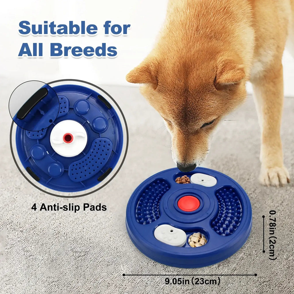 Pet licking bowl Puzzle Toy Food Dispenser Boredom Relief IQ Training Fixable Crate Anti Slip Slow Feeder Bowl For Dogs