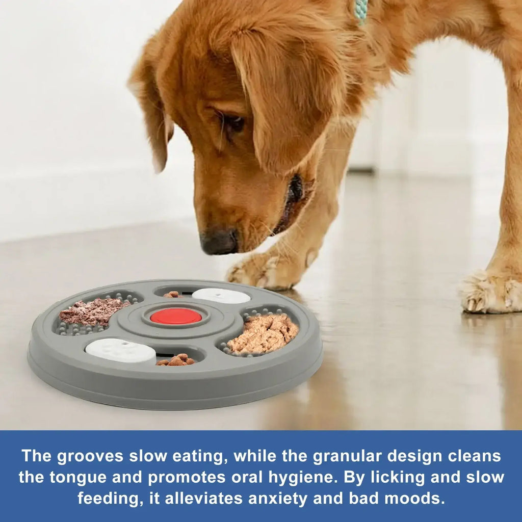 Pet licking bowl Puzzle Toy Food Dispenser Boredom Relief IQ Training Fixable Crate Anti Slip Slow Feeder Bowl For Dogs