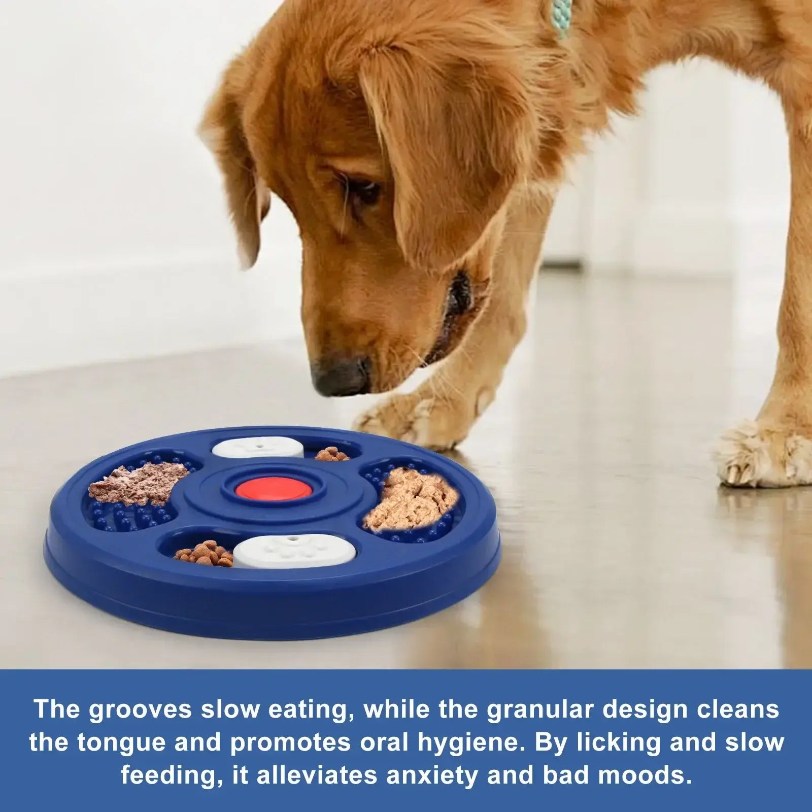 Pet licking bowl Puzzle Toy Food Dispenser Boredom Relief IQ Training Fixable Crate Anti Slip Slow Feeder Bowl For Dogs