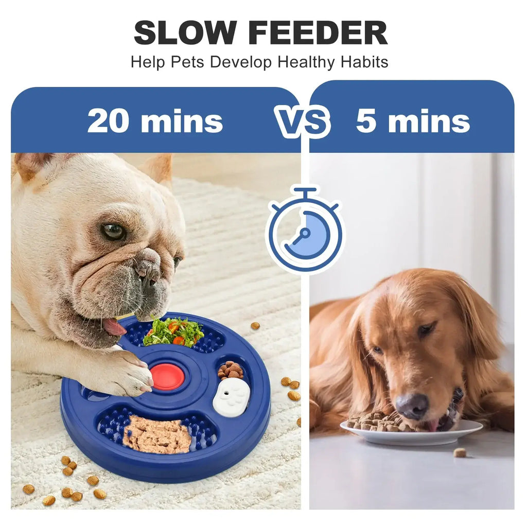 Pet licking bowl Puzzle Toy Food Dispenser Boredom Relief IQ Training Fixable Crate Anti Slip Slow Feeder Bowl For Dogs