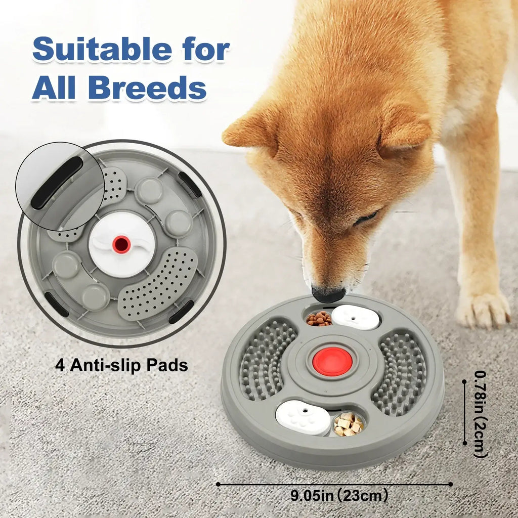 Pet licking bowl Puzzle Toy Food Dispenser Boredom Relief IQ Training Fixable Crate Anti Slip Slow Feeder Bowl For Dogs