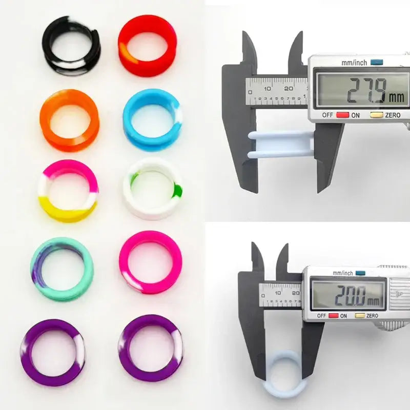 Pet scissors accessories soft silicone finger rings ring sleeves,60pcs colorful mixed colors anti slip and comfortable