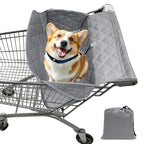 Pet Shopping Cart Cover Polyester Dog Grocery Cart Cover with Storage Bag Portable Pet Supplies Accessories for Outdoor