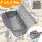 Pet Shopping Cart Cover Polyester Dog Grocery Cart Cover with Storage Bag Portable Pet Supplies Accessories for Outdoor