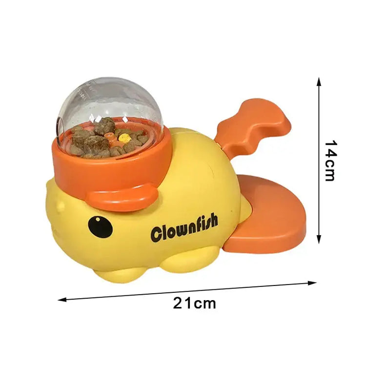 Pet Snack Feeder Dog Food Dispenser Automatic Feeder Puppy Cartoon Duck Whale Design Used To Train Cats Accessories