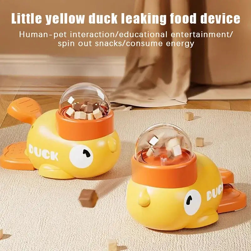 Pet Snack Feeder Dog Food Dispenser Automatic Feeder Puppy Cartoon Duck Whale Design Used To Train Cats Accessories