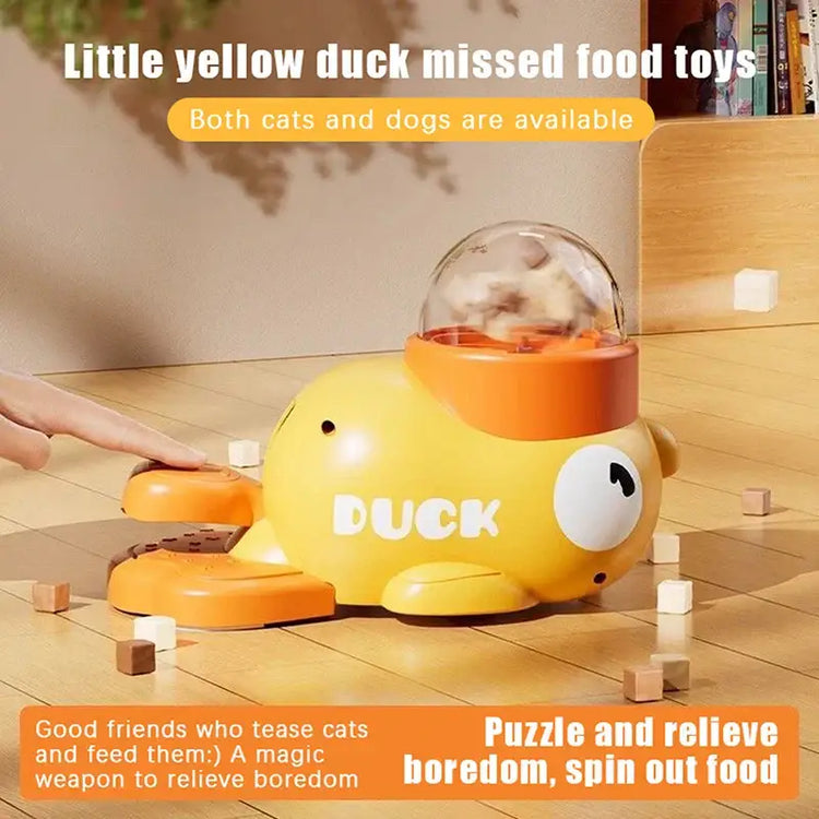Pet Snack Feeder Dog Food Dispenser Automatic Feeder Puppy Cartoon Duck Whale Design Used To Train Cats Accessories