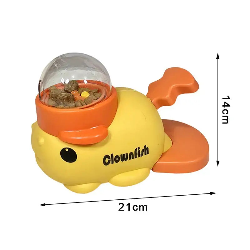 Pet Snack Feeder Dog Food Dispenser Automatic Feeder Puppy Cartoon Duck Whale Design Used To Train Cats Accessories