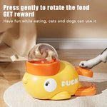 Pet Snack Feeder Dog Food Dispenser Automatic Feeder Puppy Cartoon Duck Whale Design Used To Train Cats Accessories