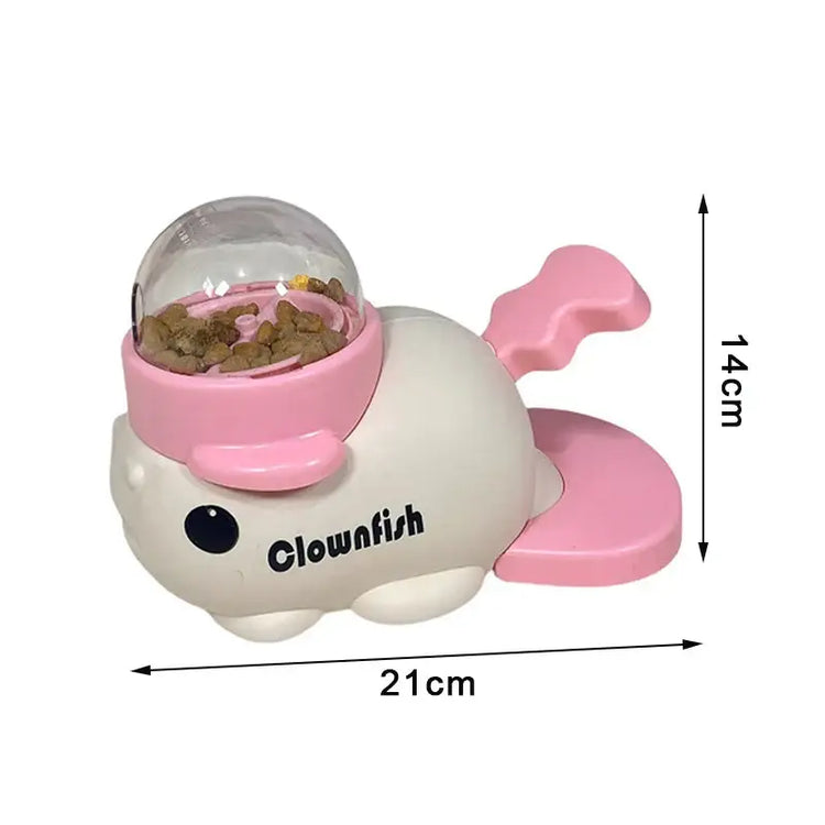 Pet Snack Feeder Dog Food Dispenser Automatic Feeder Puppy Cartoon Duck Whale Design Used To Train Cats Accessories