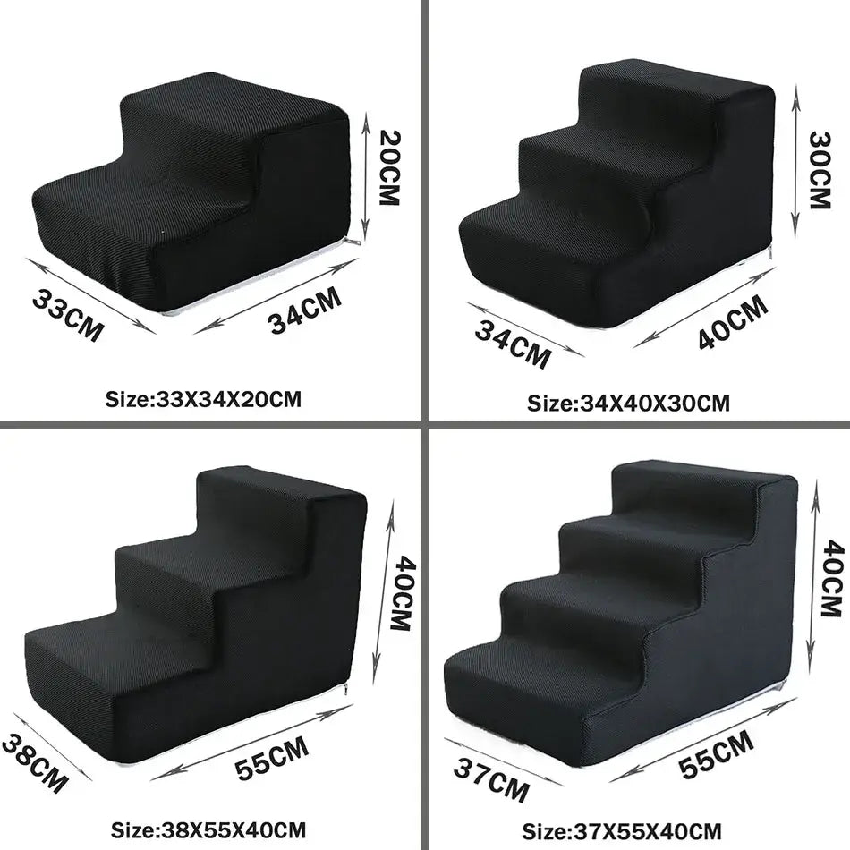 Pet Stairs Toys Cat Dog Ladder 2 3 4 Step Stairs for Dogs Puppy Ramp Detachable Sponge Pet Ladder Accessories - pet