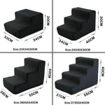 Pet Stairs Toys Cat Dog Ladder 2 3 4 Step Stairs for Dogs Puppy Ramp Detachable Sponge Pet Ladder Accessories - pet
