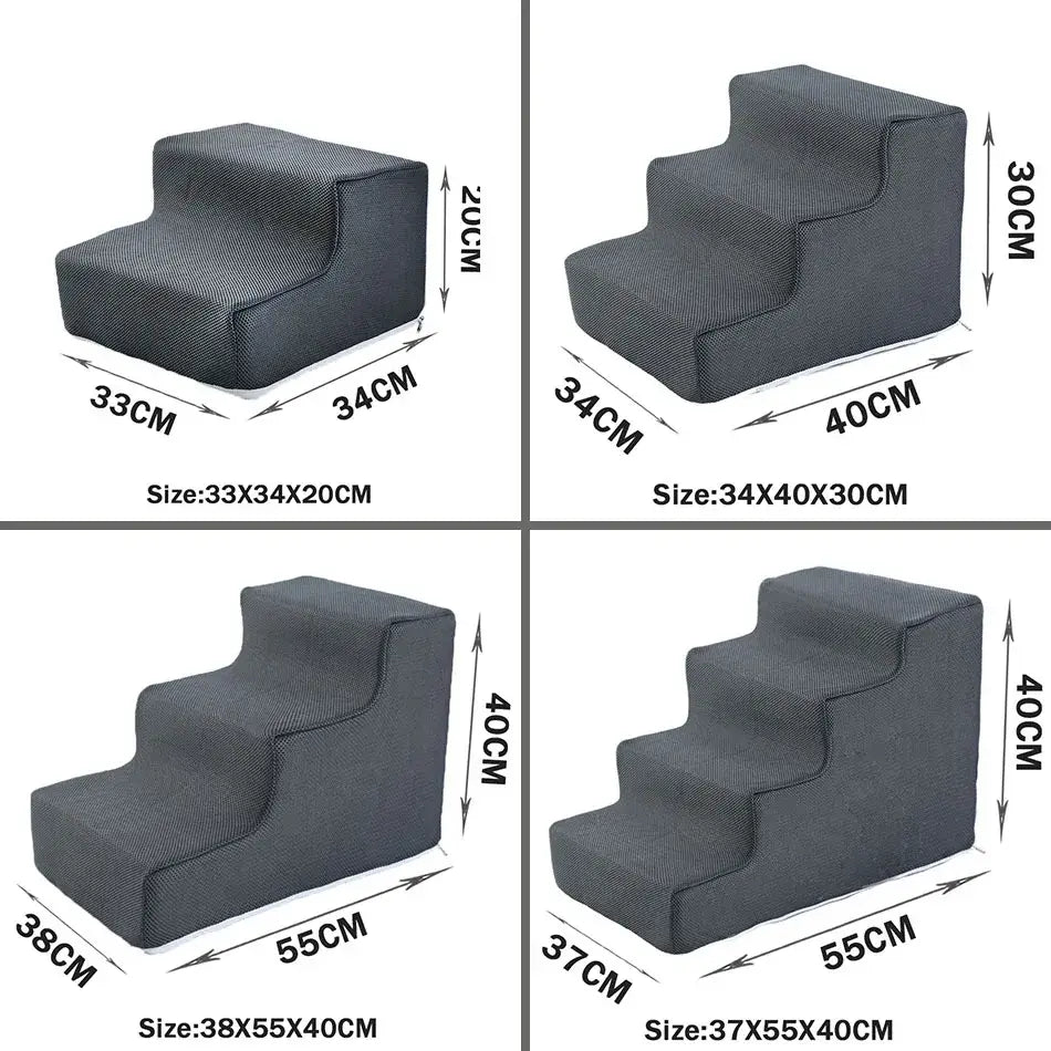 Pet Stairs Toys Cat Dog Ladder 2 3 4 Step Stairs for Dogs Puppy Ramp Detachable Sponge Pet Ladder Accessories - pet