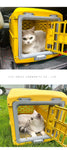 Pet Supplies Car Portable Cat Cage Portable Foldable Flight Case Breathable Kennel For Outing Pet Check-in Box