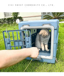 Pet Supplies Car Portable Cat Cage Portable Foldable Flight Case Breathable Kennel For Outing Pet Check-in Box