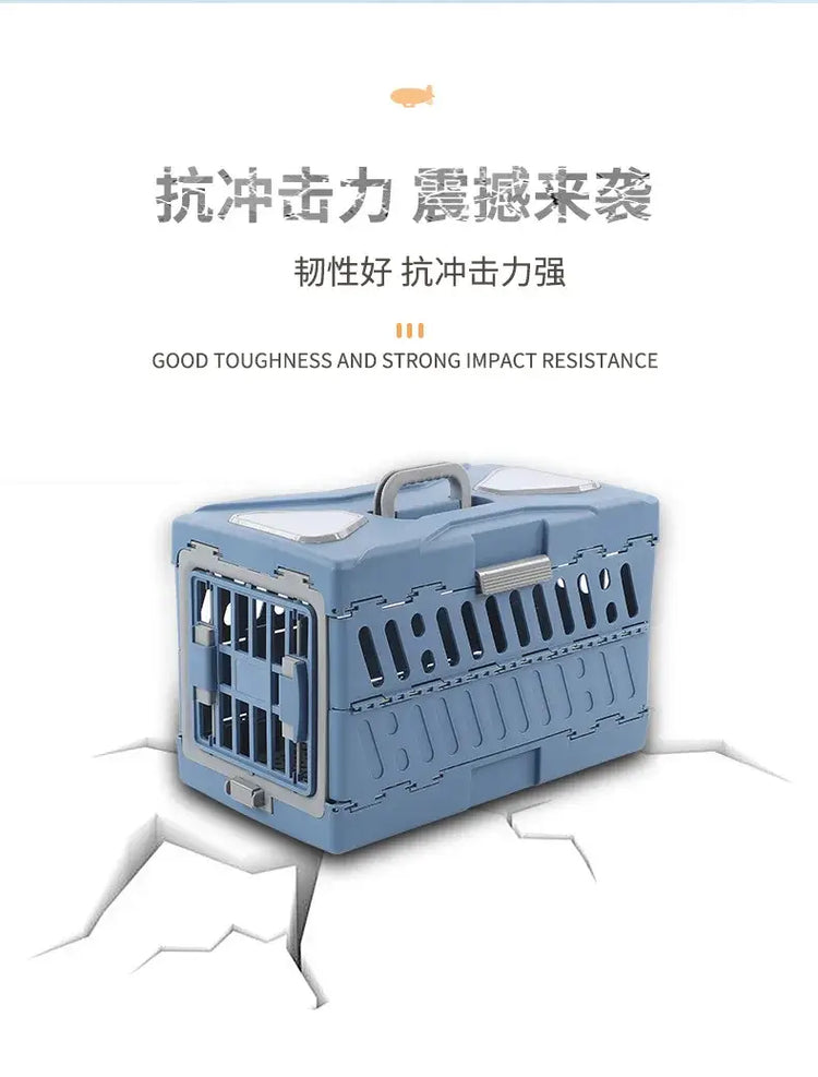 Pet Supplies Car Portable Cat Cage Portable Foldable Flight Case Breathable Kennel For Outing Pet Check-in Box