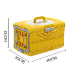 Pet Supplies Car Portable Cat Cage Portable Foldable Flight Case Breathable Kennel For Outing Pet Check-in Box - small