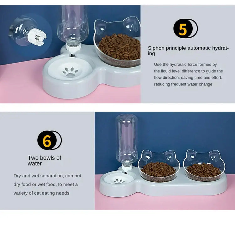 Pet SuppliesElevated Bowls For Cats And Durable Double Cat And Dog Bowl FeedersElevated Cat Feeding And Drinking
