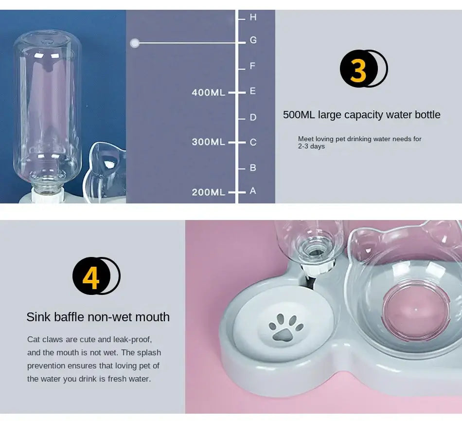 Pet SuppliesElevated Bowls For Cats And Durable Double Cat And Dog Bowl FeedersElevated Cat Feeding And Drinking