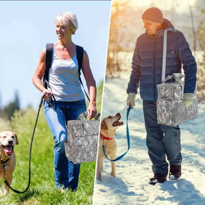 Pet Travel Bag Weekend Getaway Pet Storage Bag Includes Pad Pet Bowl Food Storage Pouch Multi-Functional Design