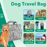 Pet Travel Bag Weekend Getaway Pet Storage Bag Includes Pad Pet Bowl Food Storage Pouch Multi-Functional Design