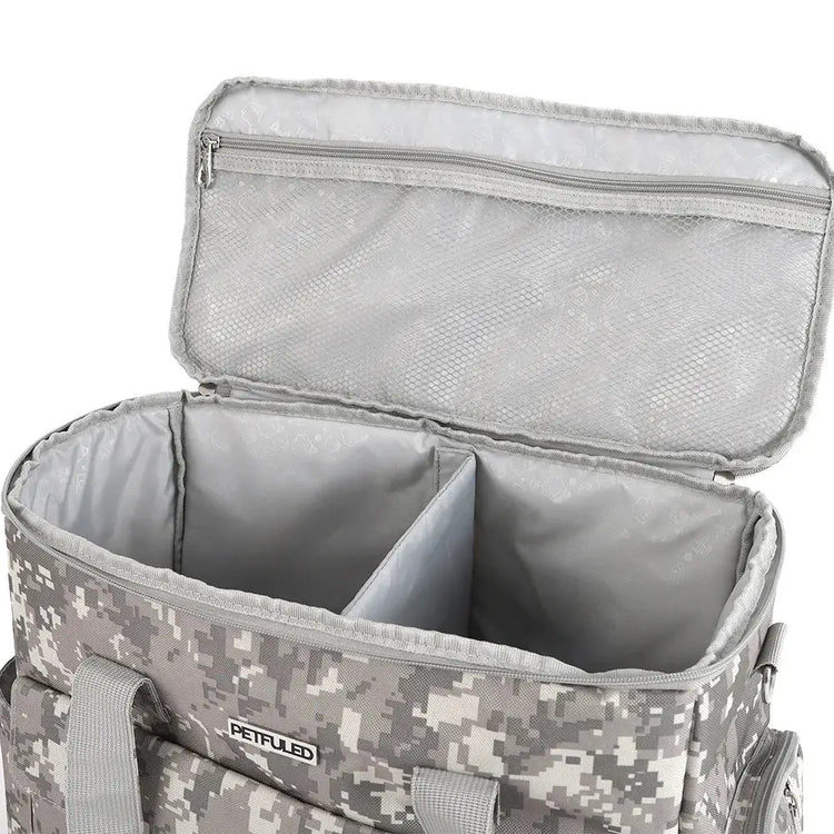 Pet Travel Bag Weekend Getaway Pet Storage Bag Includes Pad Pet Bowl Food Storage Pouch Multi-Functional Design