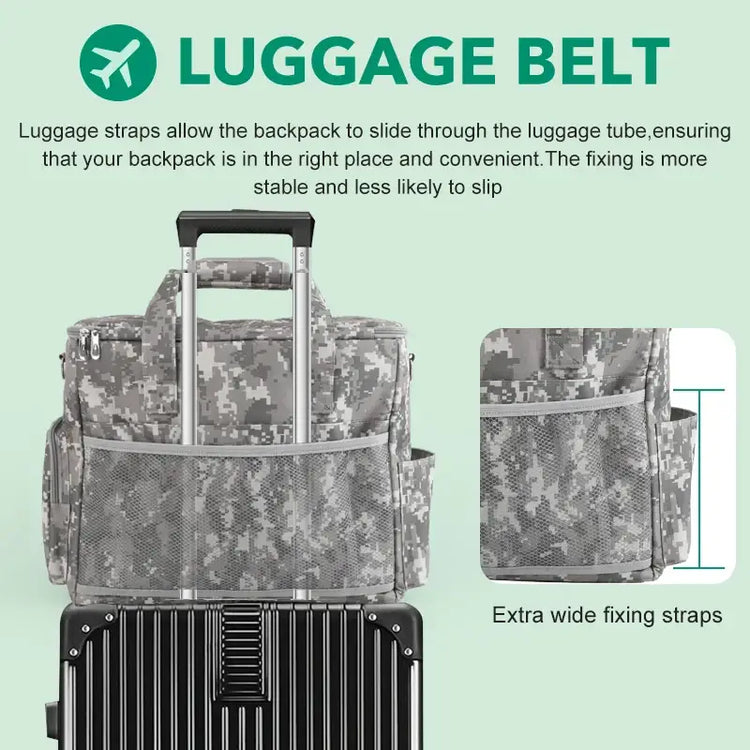 Pet Travel Bag Weekend Getaway Pet Storage Bag Includes Pad Pet Bowl Food Storage Pouch Multi-Functional Design